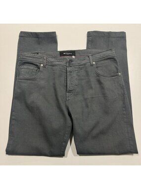 Kiton Mens 5 Pocket Stretch Denim Straight Slim Jeans Size 38 Gray